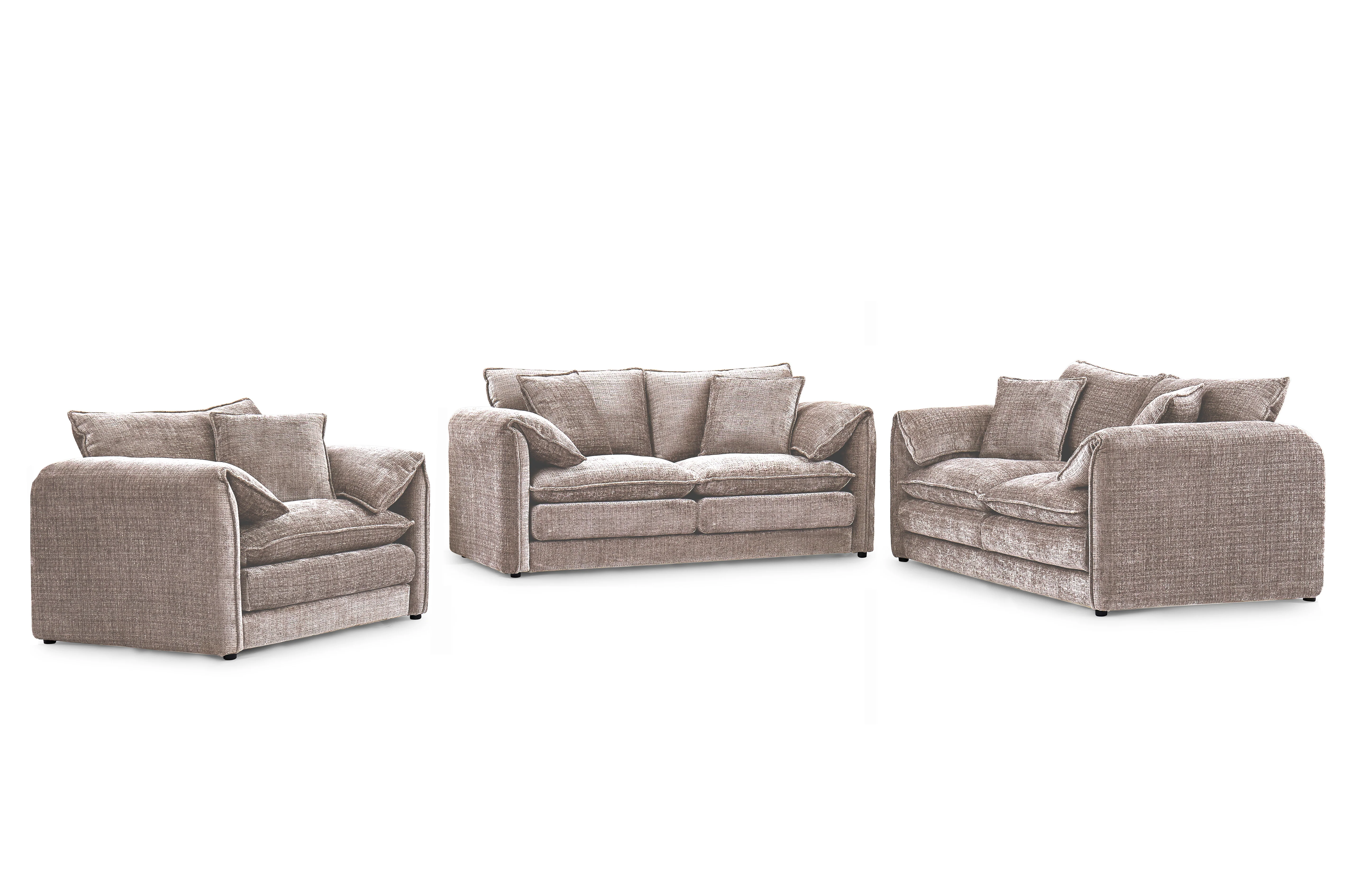Aria 3 Seater Sofa in Beige - Image 4